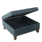 HomePop Luxury 32 Square Storage Ottoman