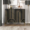 DH BASIC Modern Adjustable 4-Shelf Dining Sideboard Buffet with Storage Cabinet by Denhour