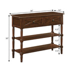 Convenience Concepts Country Oxford 2 Drawer Console Table with Shelves