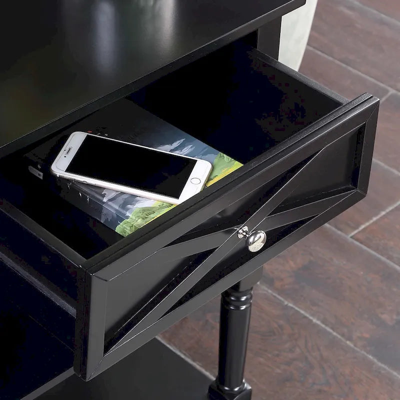 Convenience Concepts Country Oxford 2 Drawer Console Table with Shelves