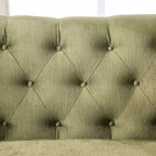Olie Transitional Green Microfiber Sloped Arms 2-Piece Living Room Set by