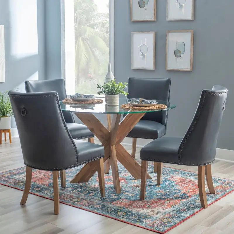 Allard Rustic Famhouse 5 Piece Dining Set
