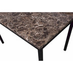 Noyes Metal Dining Table with Laminated Faux Marble Top
