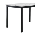 Noyes Metal Dining Table with Laminated Faux Marble Top
