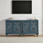 Alban Traditional 32Tall 2 Hollow Door Accent Cabinet with LED light Set of 2 by HULALA HOME