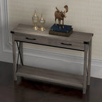 Narrow Sofa Table with 2 Drawers for Entryway
