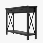 Narrow Sofa Table with 2 Drawers for Entryway