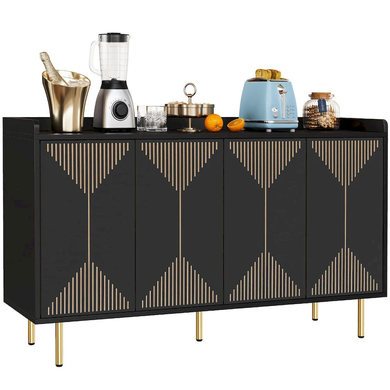 Moasis 55 Kitchen Buffet Cabinet with Storage Sideboard Buffet Table with Doors