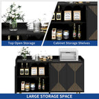Moasis 55 Kitchen Buffet Cabinet with Storage Sideboard Buffet Table with Doors