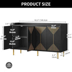 Moasis 55 Kitchen Buffet Cabinet with Storage Sideboard Buffet Table with Doors