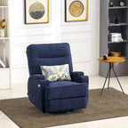 MCombo Electric Power Swivel Glider Recliner Chair with Heat and Massage, Fabric 7752