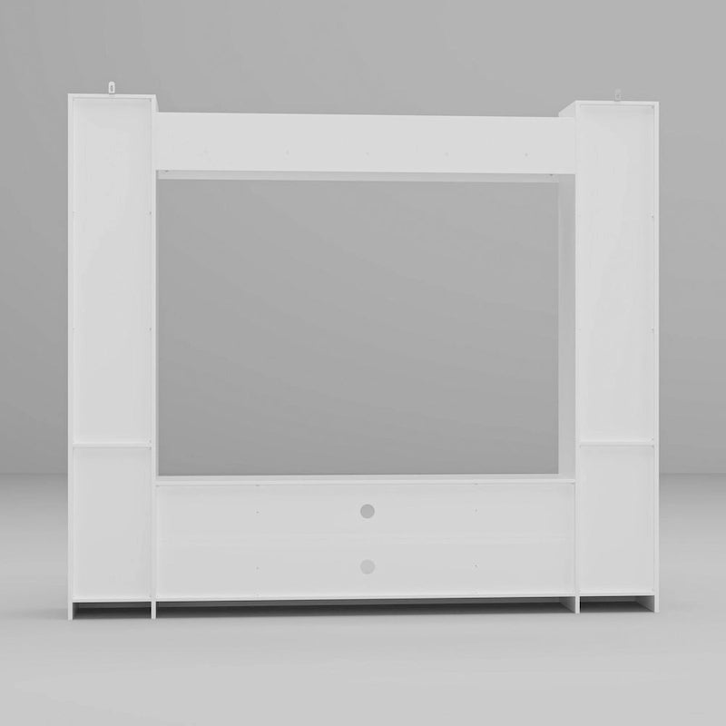 Entertainment Center with Electric Fireplace - 81W - White or Black