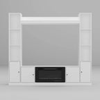 Entertainment Center with Electric Fireplace - 81W - White or Black