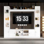 Entertainment Center with Electric Fireplace - 81W - White or Black