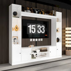 Entertainment Center with Electric Fireplace - 81W - White or Black