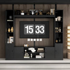 Entertainment Center with Electric Fireplace - 81W - White or Black