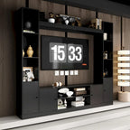 Entertainment Center with Electric Fireplace - 81W - White or Black