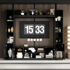 Entertainment Center with Electric Fireplace - 81W - White or Black