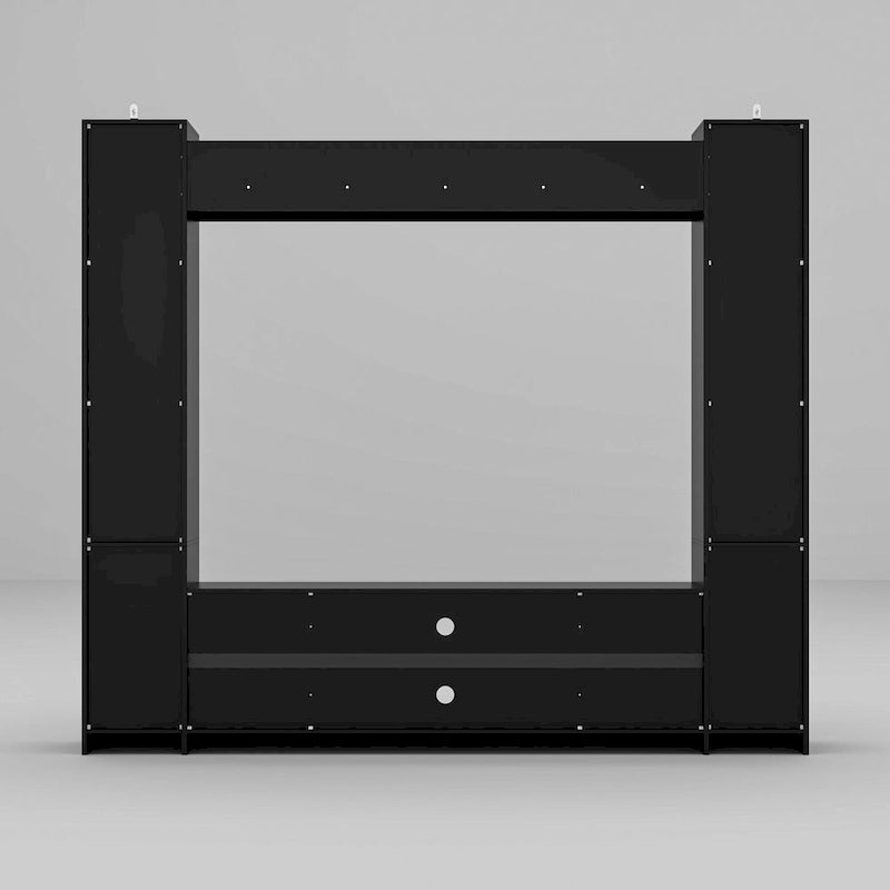 Entertainment Center with Electric Fireplace - 81W - White or Black
