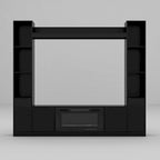 Entertainment Center with Electric Fireplace - 81W - White or Black