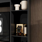 Entertainment Center with Electric Fireplace - 81W - White or Black