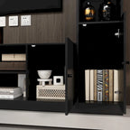Entertainment Center with Electric Fireplace - 81W - White or Black
