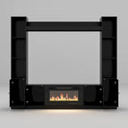 Entertainment Center with Electric Fireplace - 81W - White or Black
