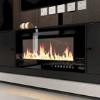 Entertainment Center with Electric Fireplace - 81W - White or Black