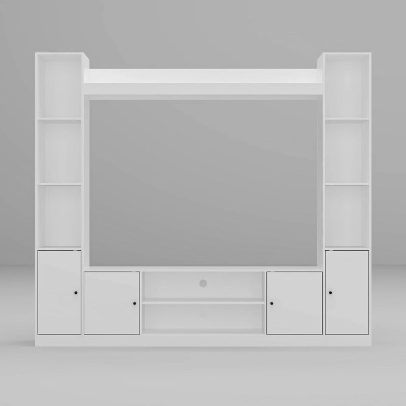 Entertainment Center with Electric Fireplace - 81W - White or Black
