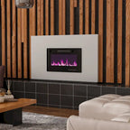 Entertainment Center with Electric Fireplace - 81W - White or Black
