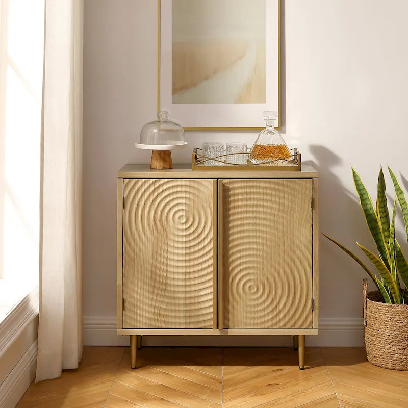 Art Leon Handcrafted Wood Sideboard with 2 Doors