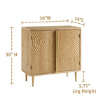 Art Leon Handcrafted Wood Sideboard with 2 Doors