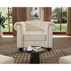 Classic Tufted Velvet Upholstered Chesterfield Club Chair Loveseat Sofa 3 Pieces with Nailhead for Living Room by Morden Fort