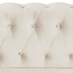 Classic Tufted Velvet Upholstered Chesterfield Club Chair Loveseat Sofa 3 Pieces with Nailhead for Living Room by Morden Fort