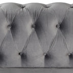 Classic Tufted Velvet Upholstered Chesterfield Club Chair Loveseat Sofa 3 Pieces with Nailhead for Living Room by Morden Fort