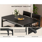 4 Piece Kitchen Dining Table with 2 Chair and Bench for Small Space