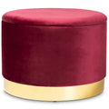 Marisa Glam and Luxe Upholstered Storage Ottoman