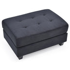 Microsuede Tufted Ottoman