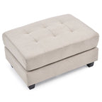 Microsuede Tufted Ottoman