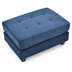 Microsuede Tufted Ottoman