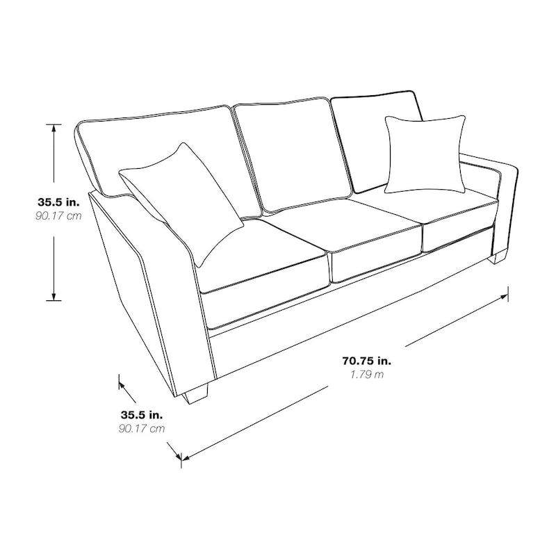 Copper Grove Sagarejo Sleek Contemporary 3-seat Sofa
