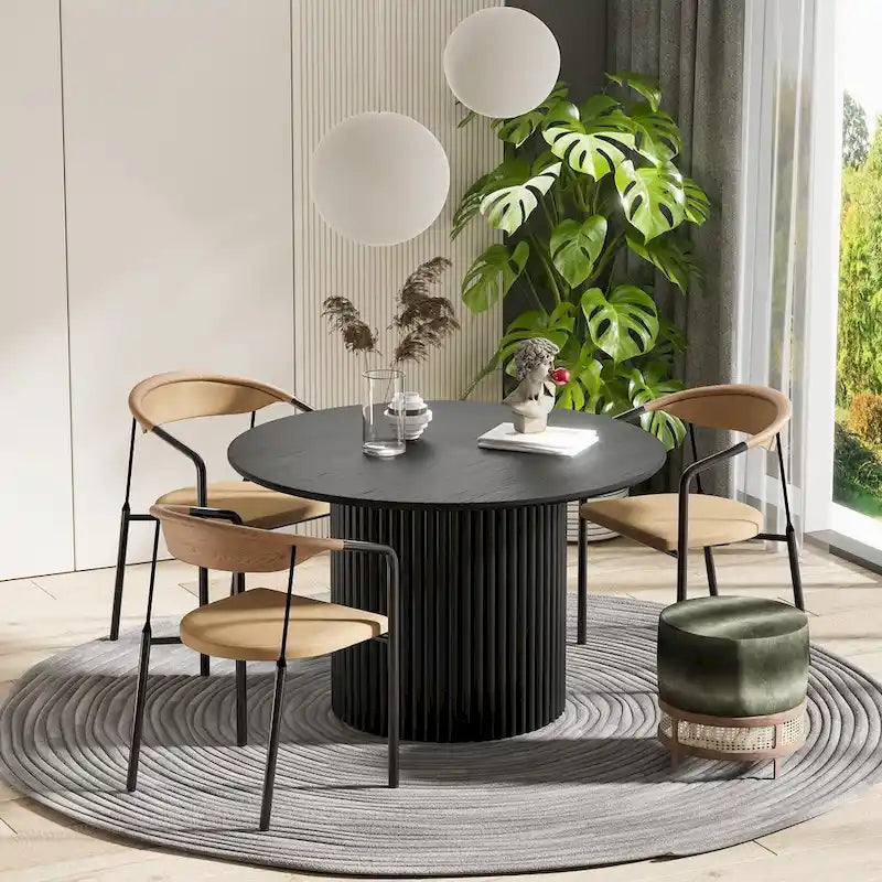 Solid Wood 46 Round Dining Table for 4 People Nordic style - 46*30