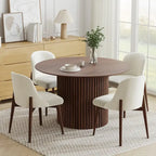 Solid Wood 46 Round Dining Table for 4 People Nordic style - 46*30