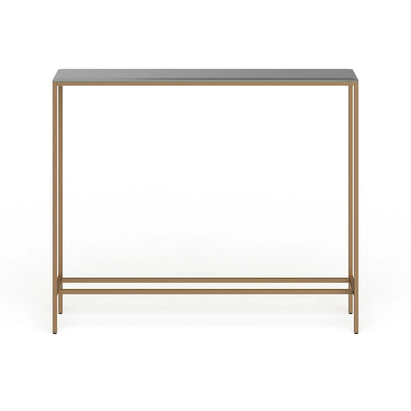 Ham Long Narrow Console Table with Mirrored Top