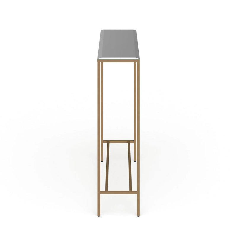 Ham Long Narrow Console Table with Mirrored Top