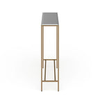Ham Long Narrow Console Table with Mirrored Top