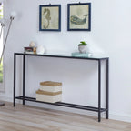 Ham Long Narrow Console Table with Mirrored Top