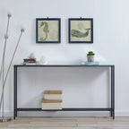 Ham Long Narrow Console Table with Mirrored Top