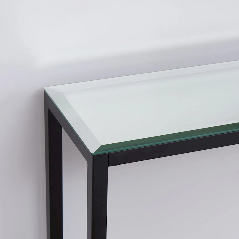 Ham Long Narrow Console Table with Mirrored Top