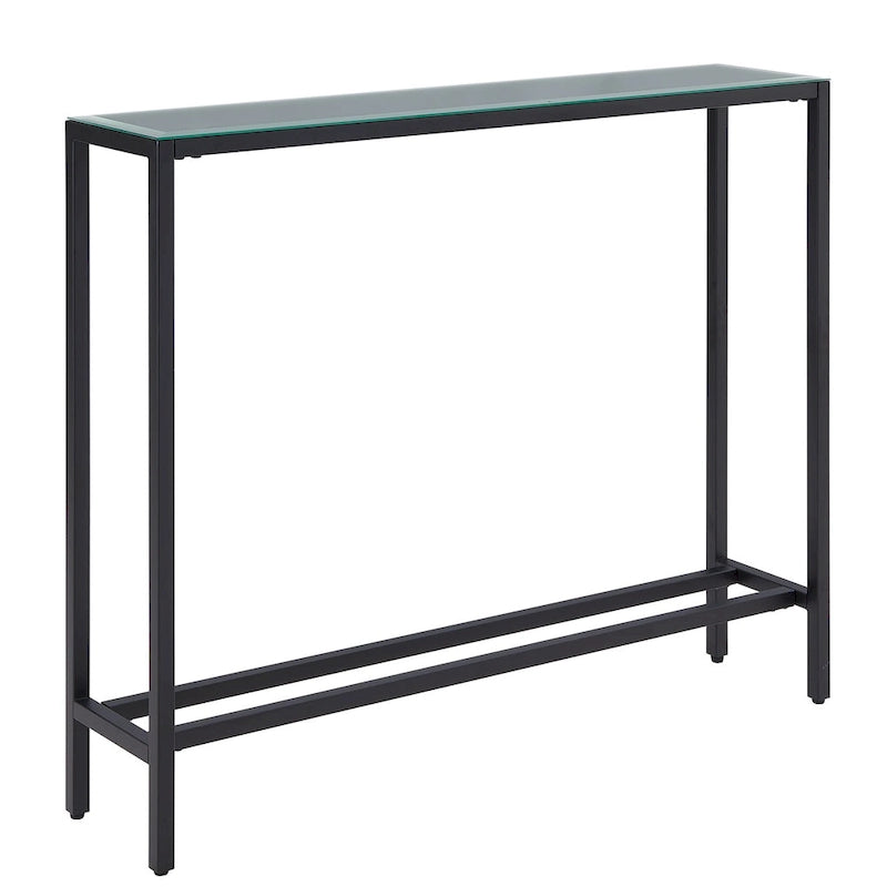 Ham Long Narrow Console Table with Mirrored Top